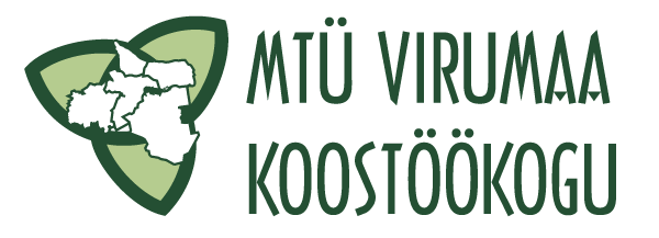 The official logo of MTÜ Virumaa Koostöökogu featuring a map symbol