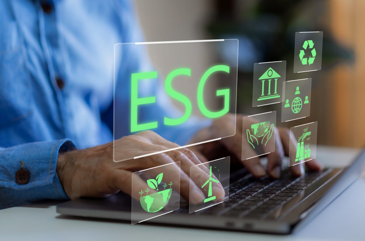 Businessman With Esg Icon