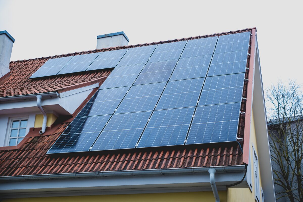 solar panels installed on roof