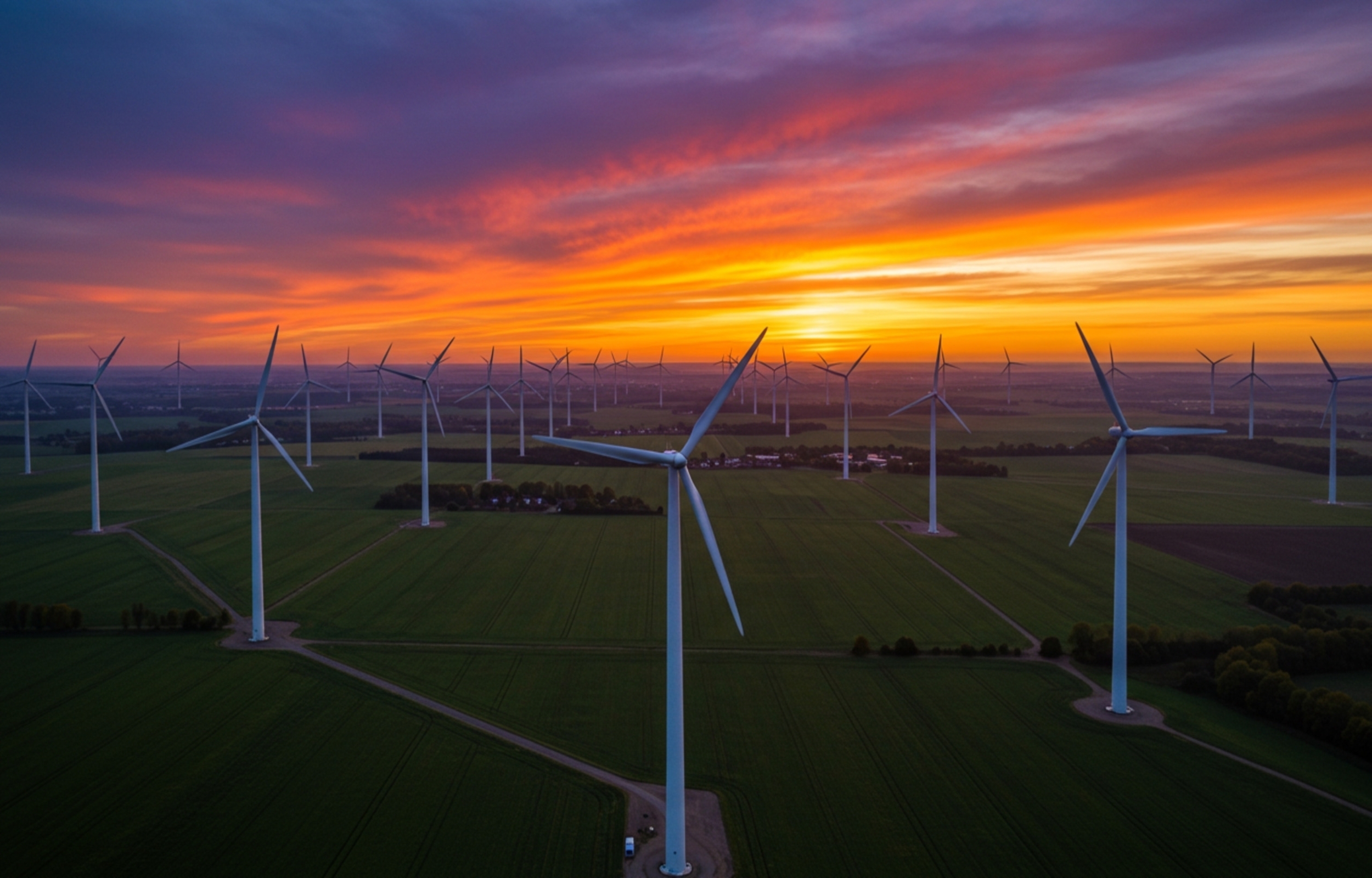 Wind Turbines Spin